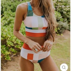 Brand New SoCal Colorblock Two-Piece Swimsuit - size M